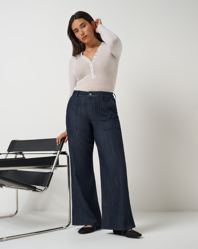 Everyday Patch Pocket Denim Pant