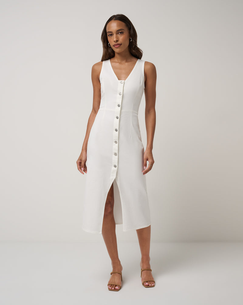Everyday Nomad Button Front Midi Dress