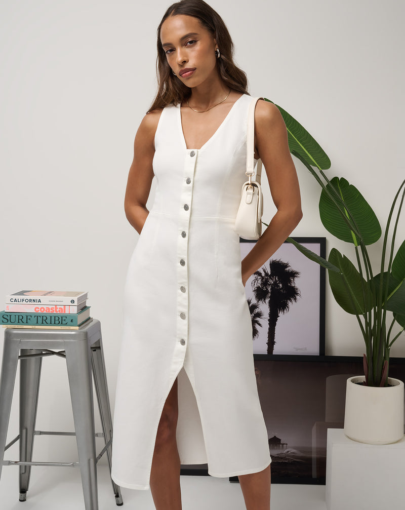 Everyday Nomad Button Front Midi Dress