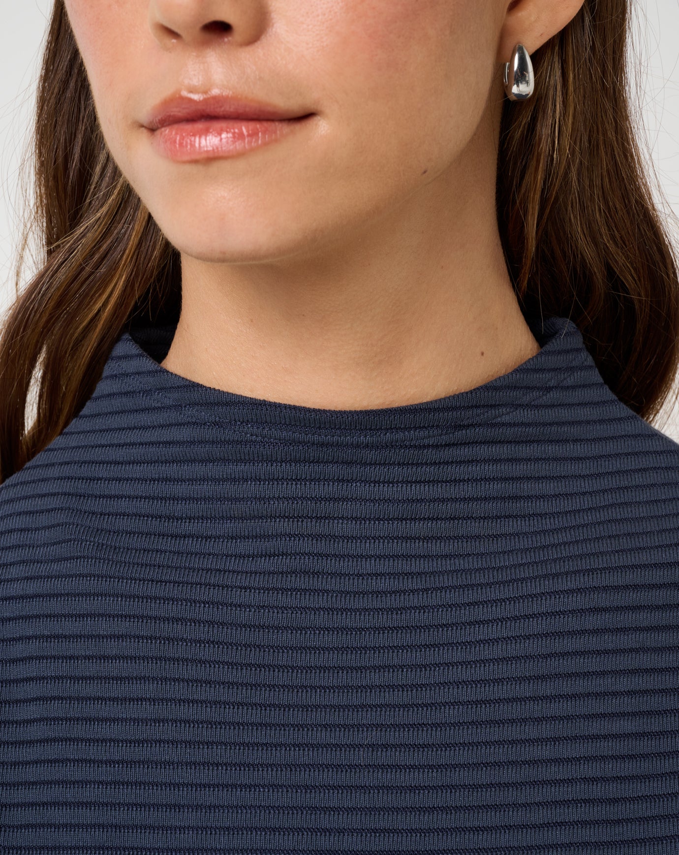 Coastal Rib Mock Neck Top