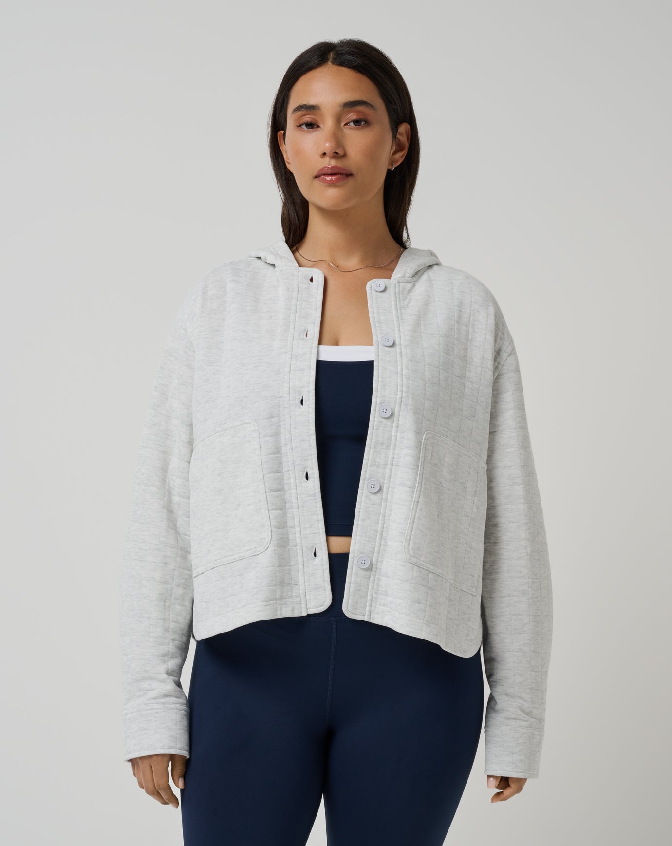 Coastal Quilted Hood Shacket