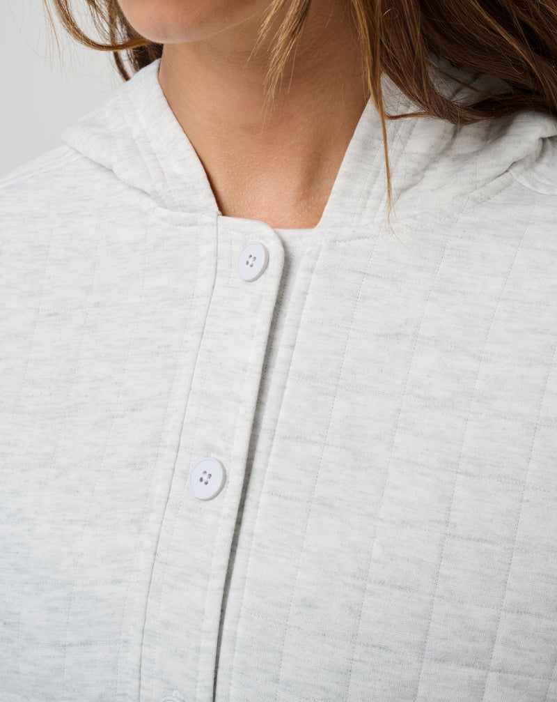 Coastal Quilted Hood Shacket