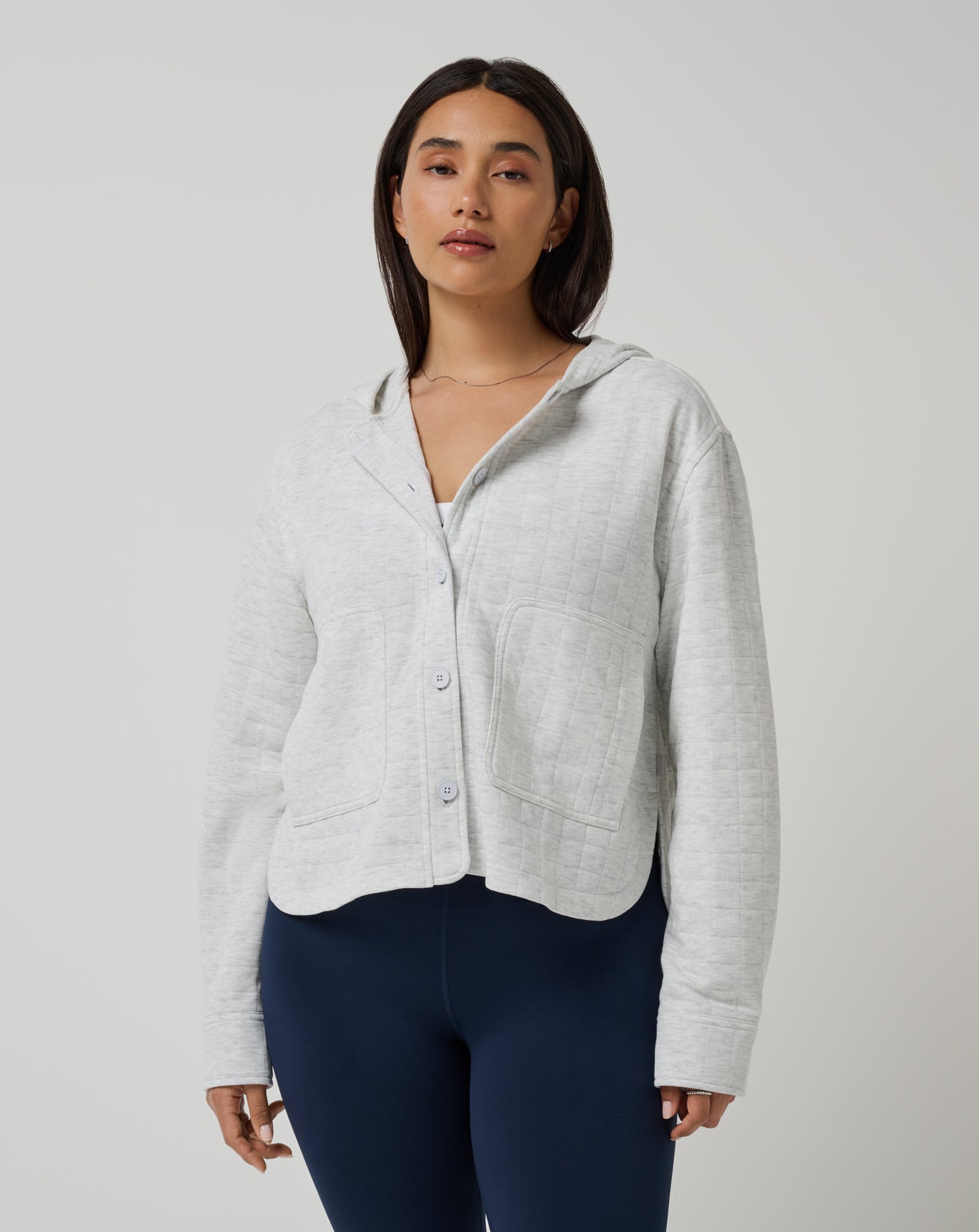 Coastal Quilted Hood Shacket