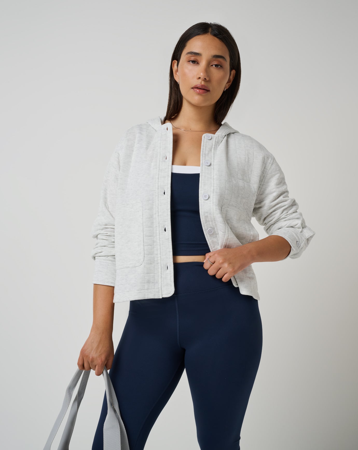 Coastal Quilted Hood Shacket