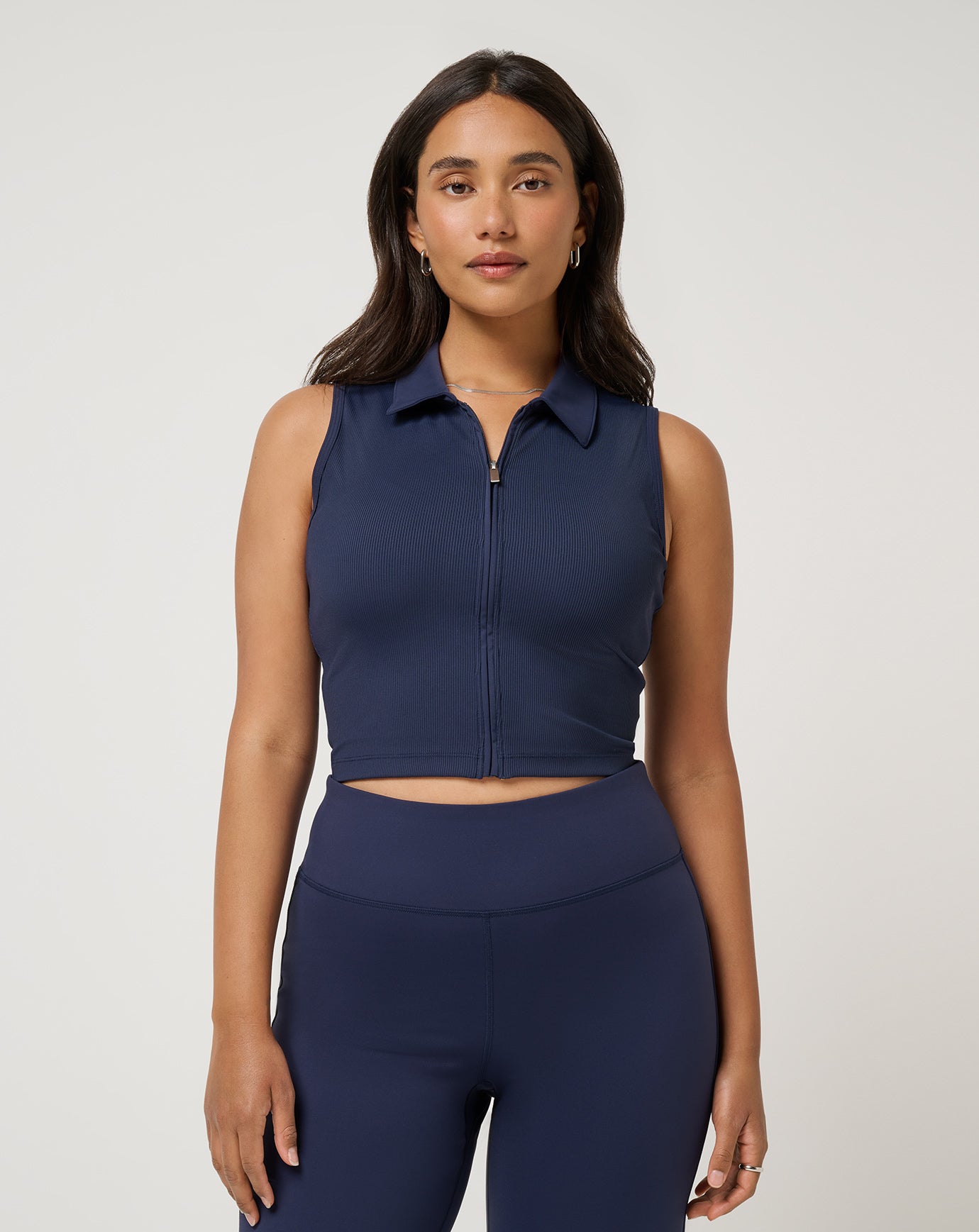 Moveknit Rib Zip Polo