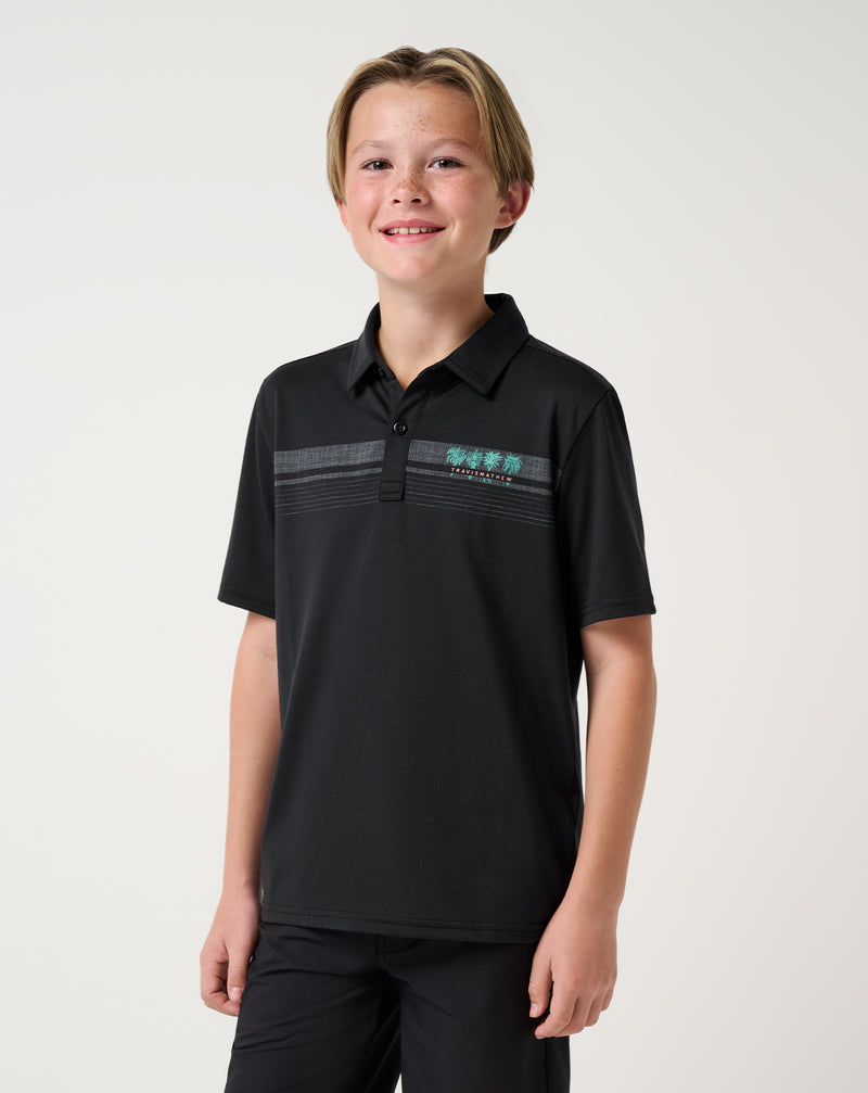 Featherweight Chest Stripe Youth Polo