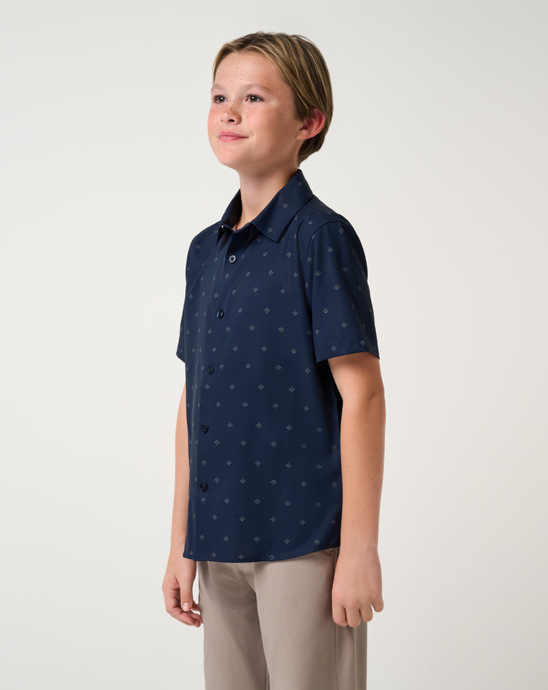 Techwoven Port Visit Youth Button-Up