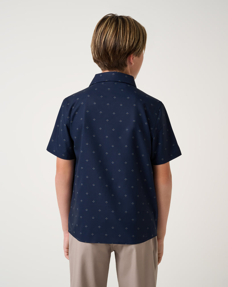 Techwoven Port Visit Youth Button-Up
