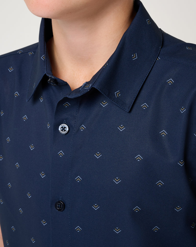 Techwoven Port Visit Youth Button-Up