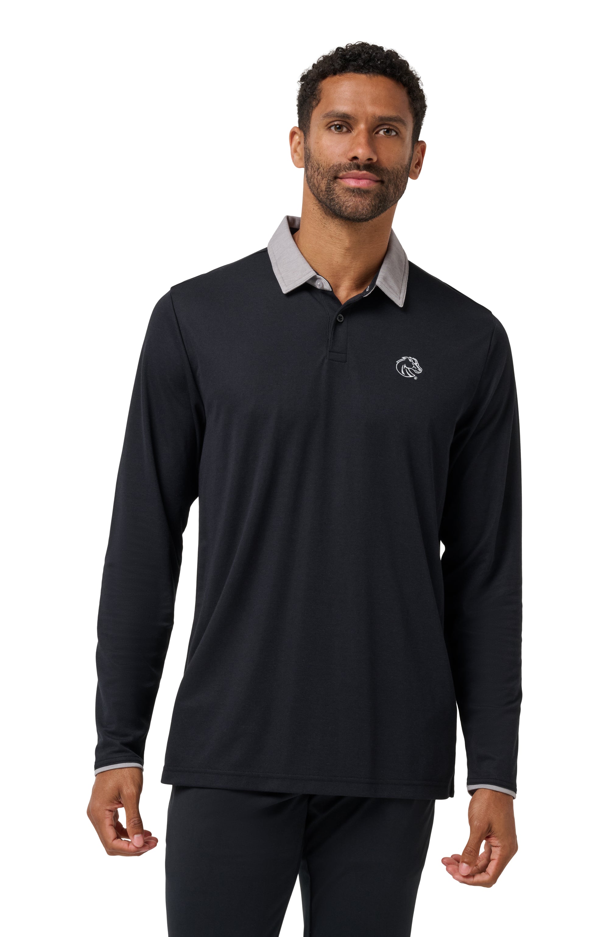 BSU Varsity Vintage Long Sleeve Polo