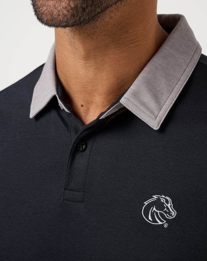 BSU Varsity Vintage Long Sleeve Polo