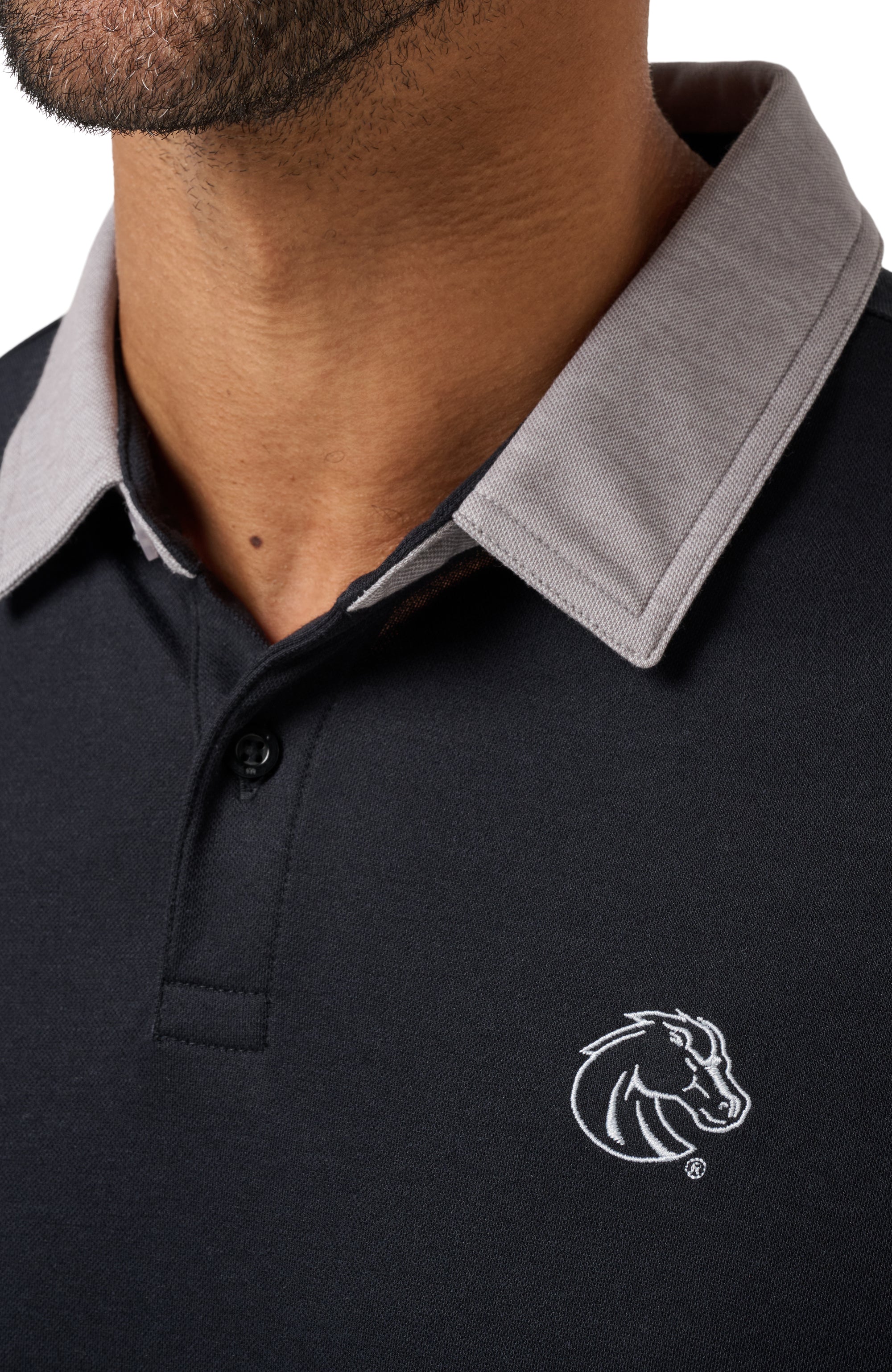 BSU Varsity Vintage Long Sleeve Polo