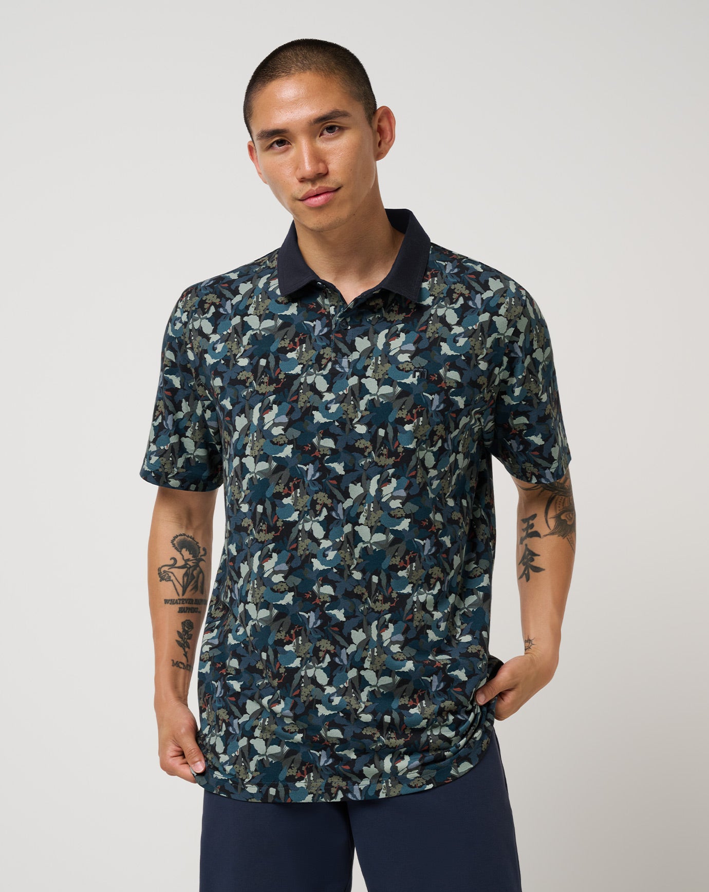 Comfortknit Camo Flower Polo ∣ TravisMathew