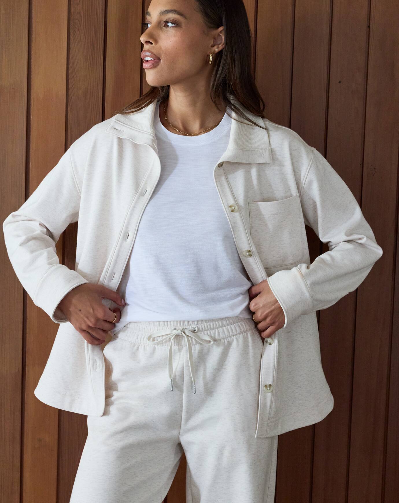 Cloud Fleece Button Down Shacket