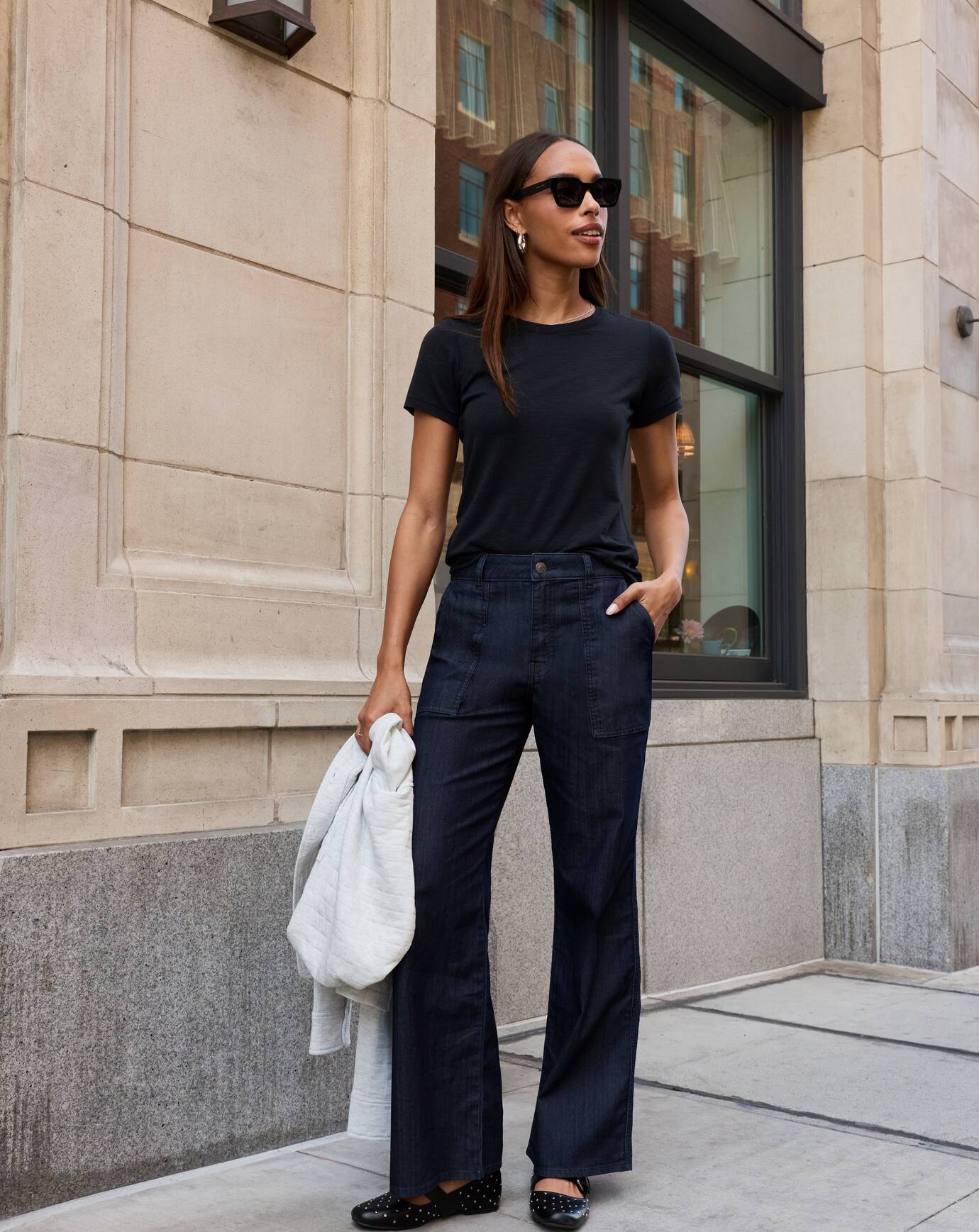 Everyday Patch Pocket Denim Pant