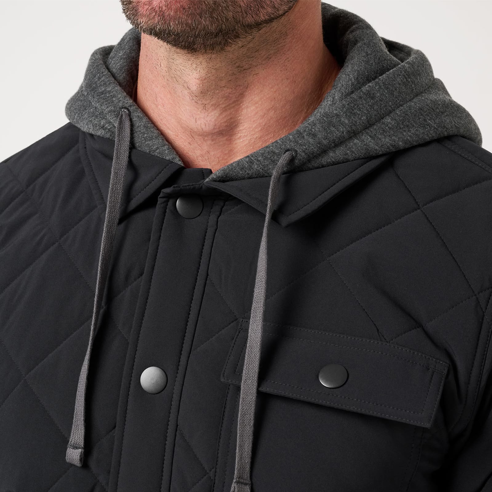 Attached Fleece Hood with Built-In Collar