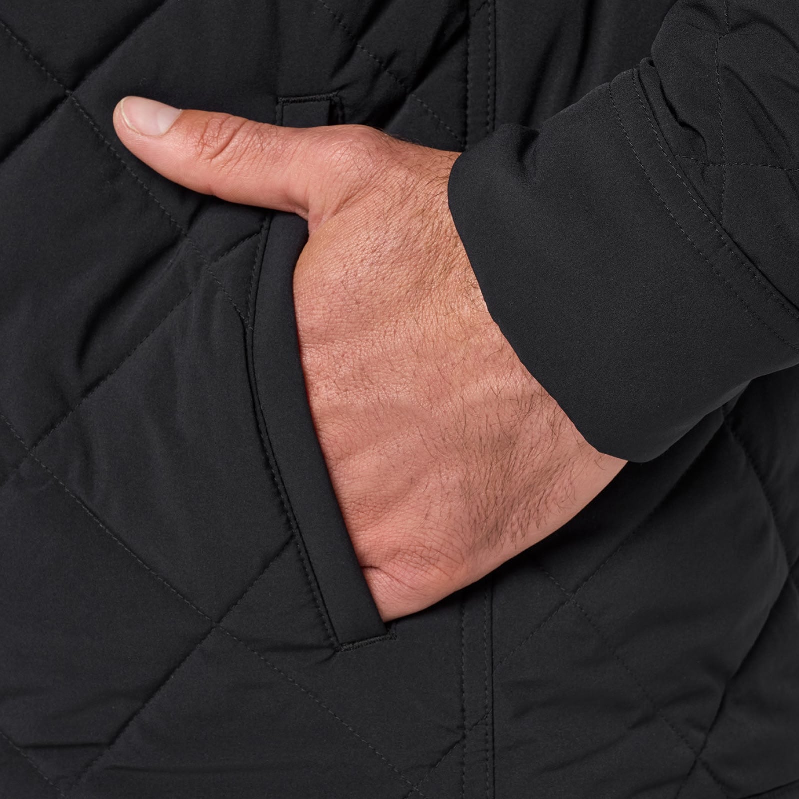 Midweight Filled Quilted Construction with 4-Way Stretch