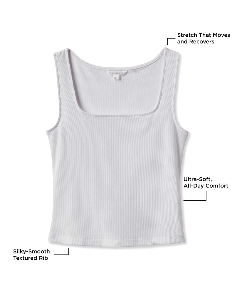 Cloud Rib Square Neck Tank