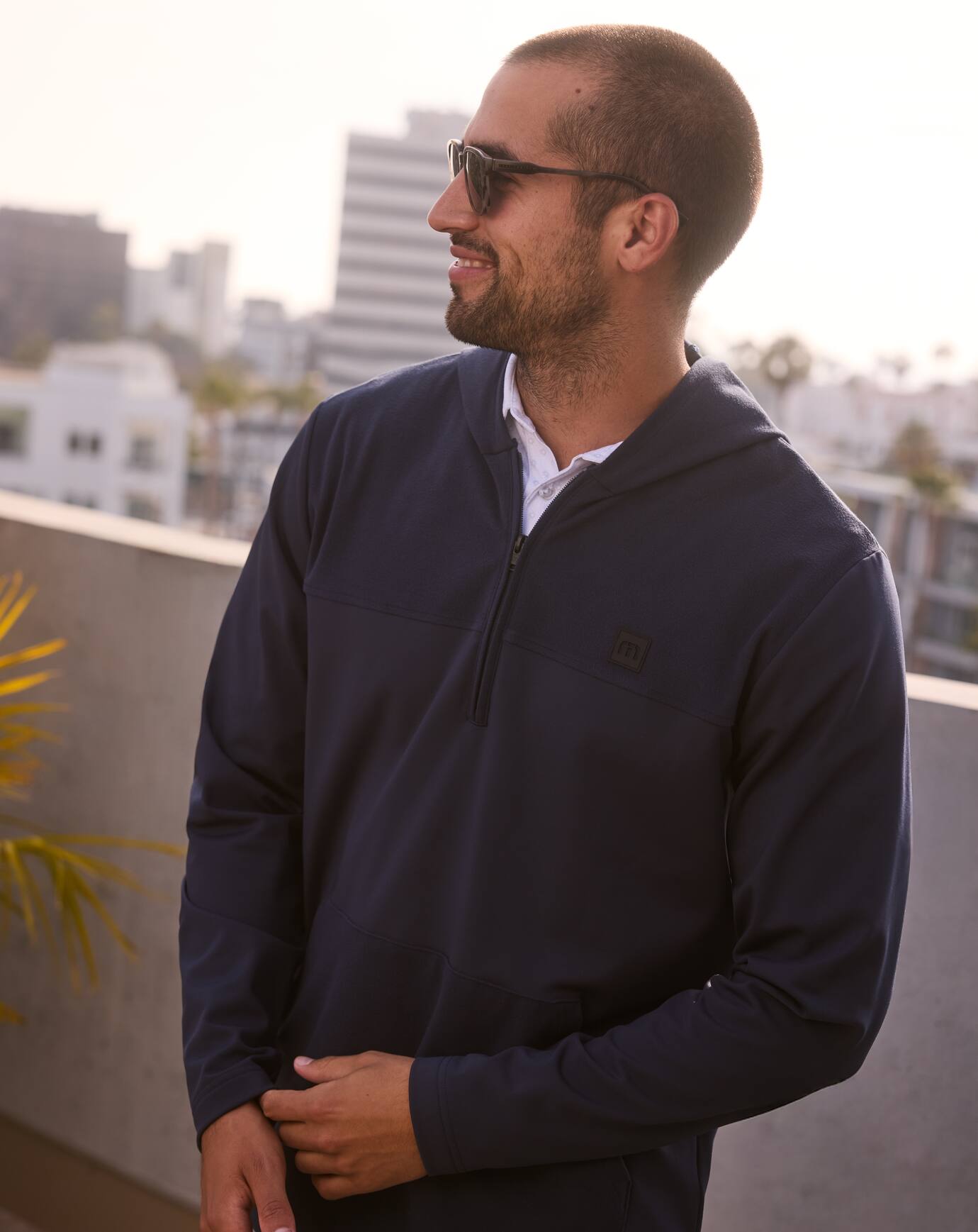 Polar Seas Hooded Quarter Zip ∣ TravisMathew
