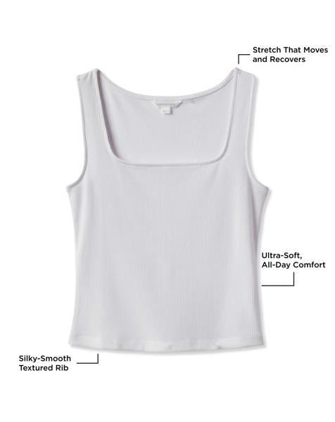 Cloud Rib Square Neck Tank