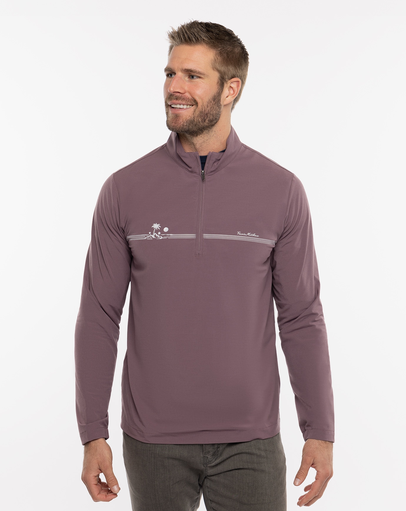 Travis Mathew Men's golf shirt Anaheim Ducks hockey logo embroidered sleeve  sz M