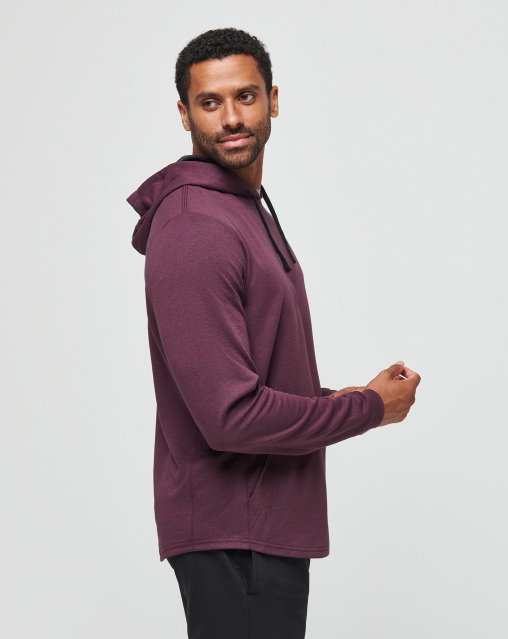 Burgundy hoodie for online men