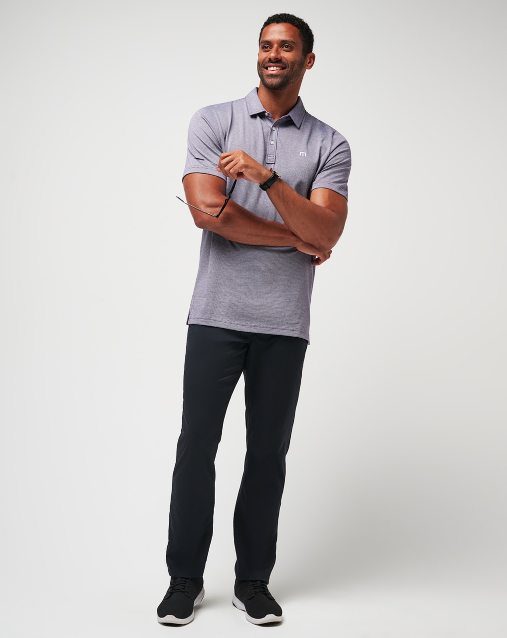 Grey slacks with black on sale shirt