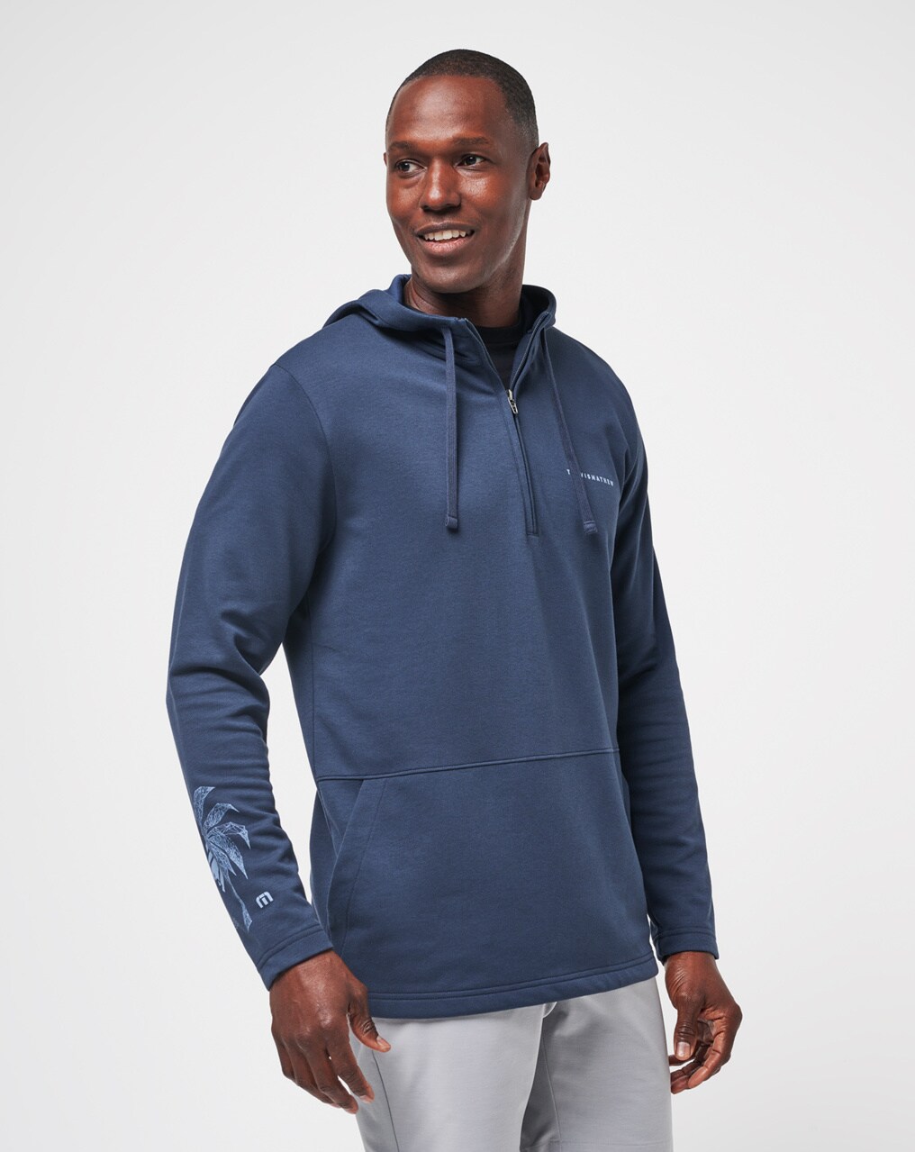 UPGRADED PALM HOODIE QUARTER ZIP TravisMathew