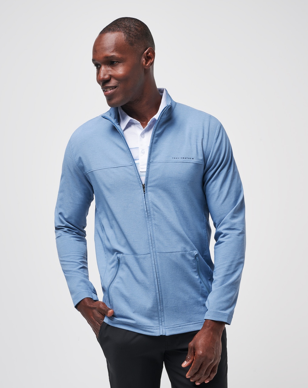 Zip up best sale shirt men's