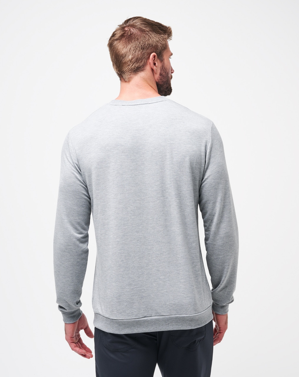 Plain grey crew discount neck