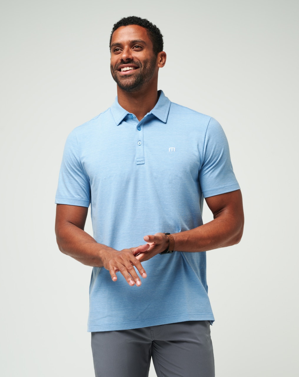 Baby blue polo sales shirt