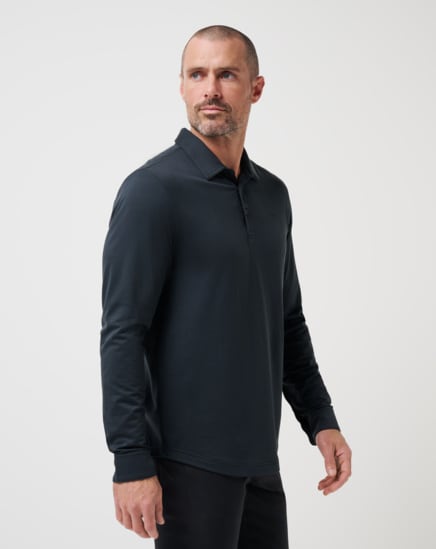 FEATHERWEIGHT LONG SLEEVE POLO Image Thumbnail 1