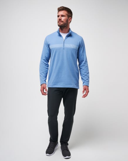 UPGRADED CHEST STRIPE QUARTER ZIP Image Thumbnail 5