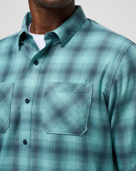 CLOUD FLANNEL PLAID BUTTON-UP Image Thumbnail 4