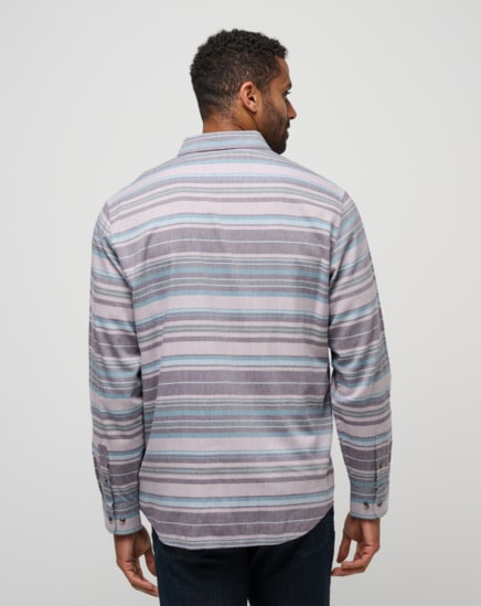 CLOUD FLANNEL STRIPE BUTTON-UP Image Thumbnail 3