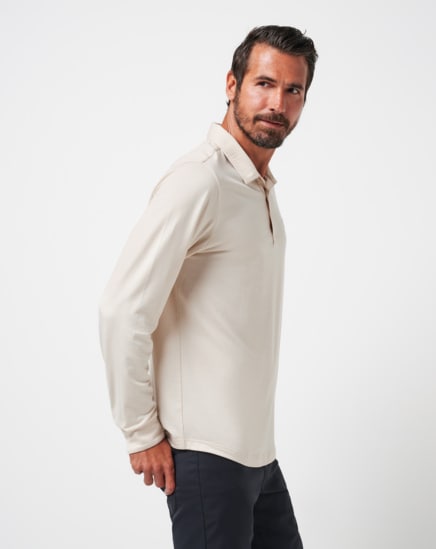 FEATHERWEIGHT LONG SLEEVE POLO Image Thumbnail 1