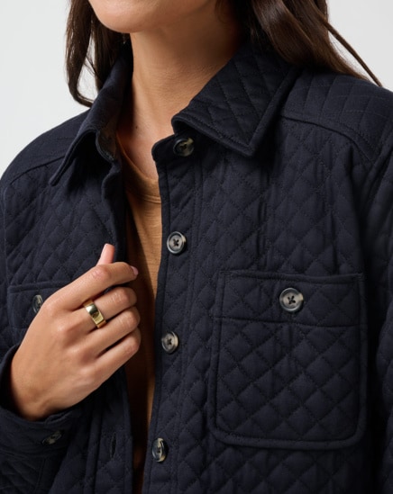 DIAMOND QUILTED SHACKET Image Thumbnail 3