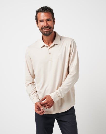 FEATHERWEIGHT LONG SLEEVE POLO Image Thumbnail 0