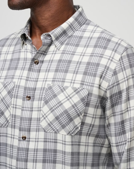 CLOUD FLANNEL PLAID BUTTON-UP Image Thumbnail 4