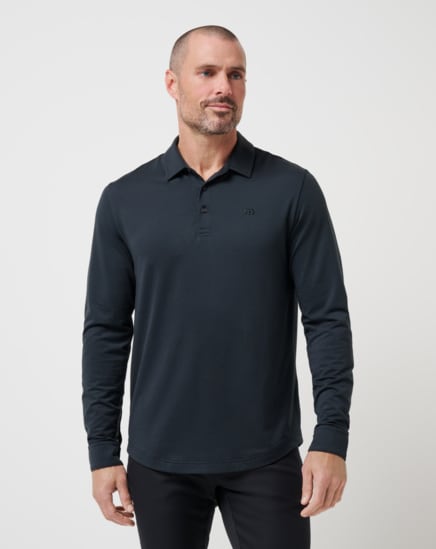 FEATHERWEIGHT LONG SLEEVE POLO Image Thumbnail 0