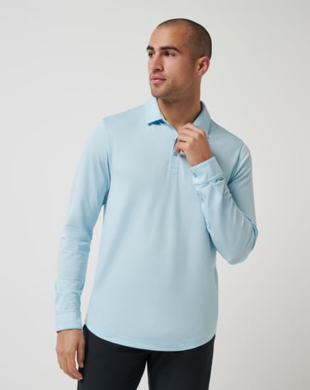 FEATHERWEIGHT LONG SLEEVE POLO Image Thumbnail 1