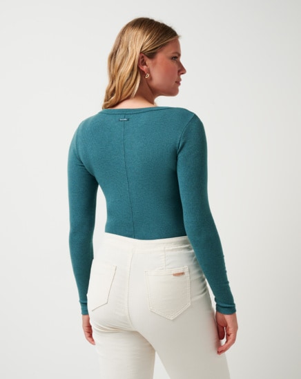 CLOUD RIB RETREAT LONG SLEEVE TOP Image Thumbnail 5