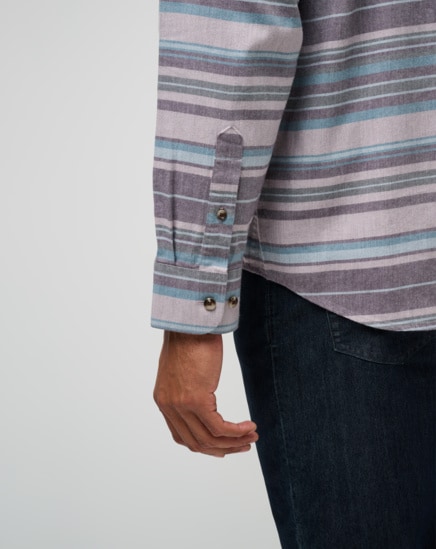 CLOUD FLANNEL STRIPE BUTTON-UP Image Thumbnail 5