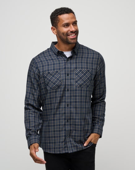 CLOUD FLANNEL PLAID BUTTON-UP Image Thumbnail 1