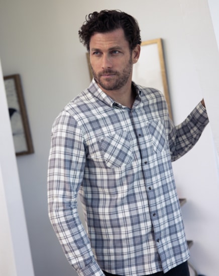 CLOUD FLANNEL PLAID BUTTON-UP Image Thumbnail 2