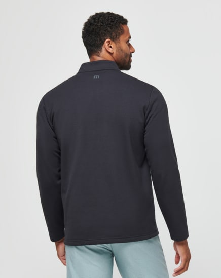 UPGRADED FLEECE CHEST STRIPE QUARTER ZIP Image Thumbnail 4