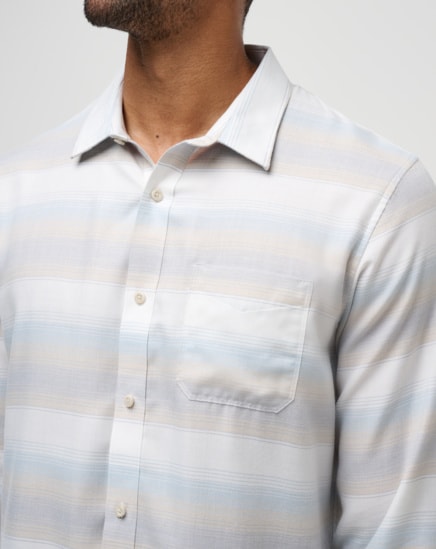 CLOUD FLANNEL STRIPE BUTTON-UP Image Thumbnail 4