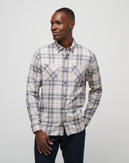 CLOUD FLANNEL PLAID BUTTON-UP Image Thumbnail 1